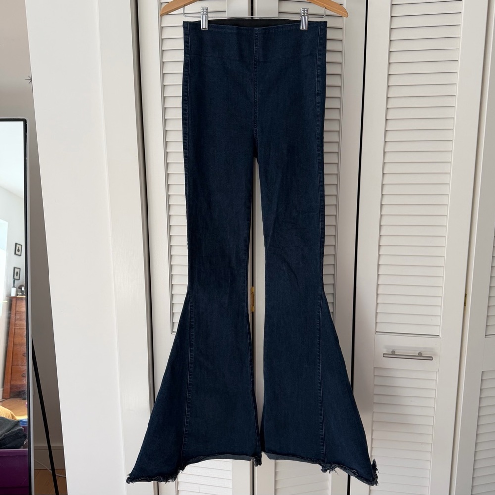 Show Me Your MuMu Dark Blue Flare Jeans - Medium Long